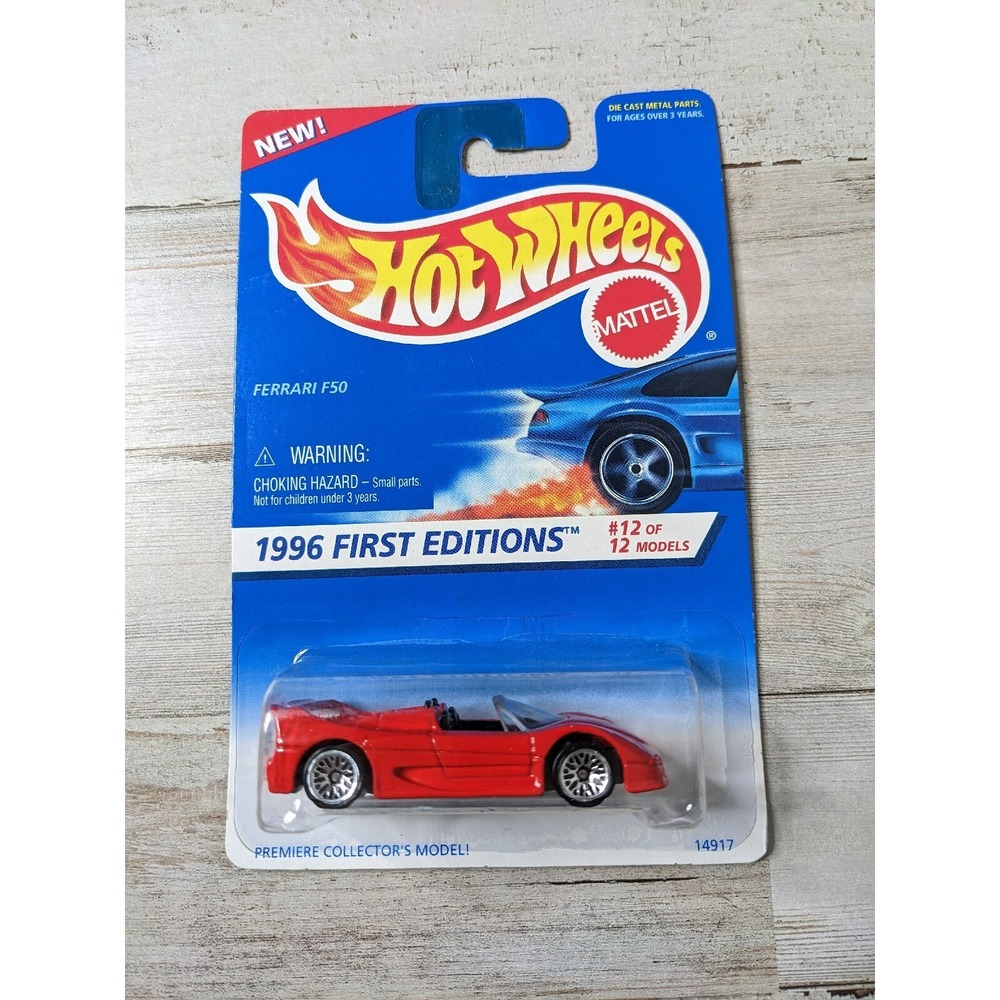 Vintage Hot Wheels 1996 First Editions Ferrari F50 14917 Collector #377 NEW